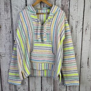 Artesanias Mickey‎ Pullover Hoodie Poncho Drug Rug Pastel Hippie Bohemian Large